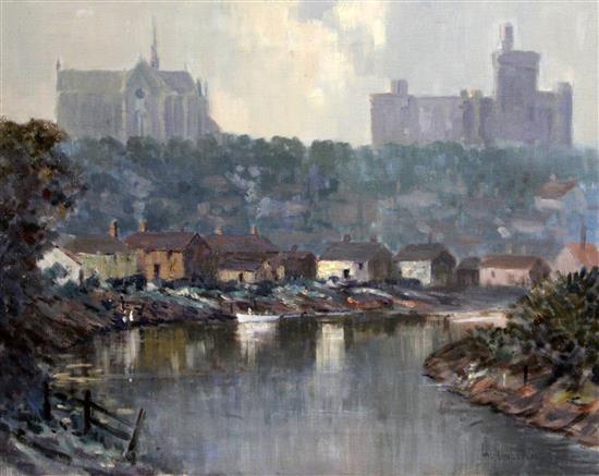 William Longstaff (1879-1953) View of Arundel from the river 40 x 50cm